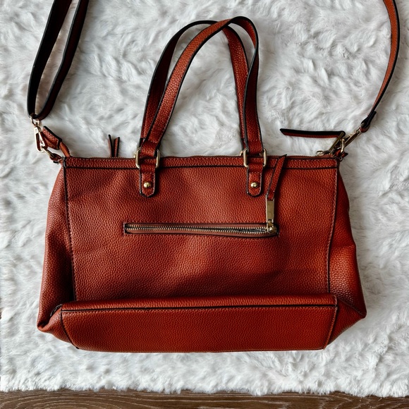 Miztique Brown Vegan Leather Messenger Hobo Saddle Bag Crossbody Purse - Picture 5 of 7